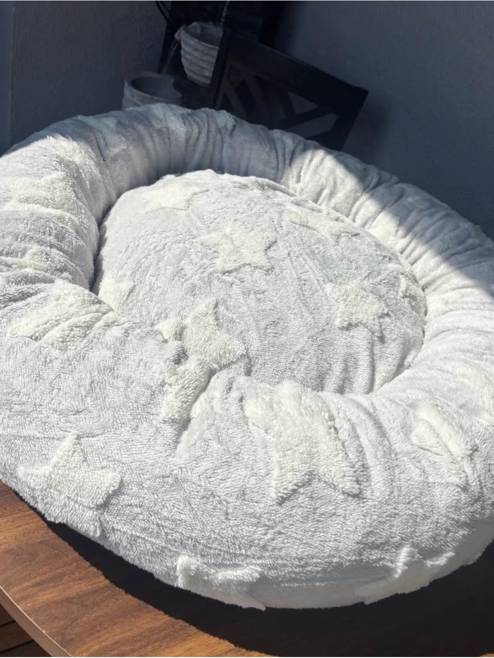 BEDSURE LARGE SIZE GREY STARS PET BED 🌟